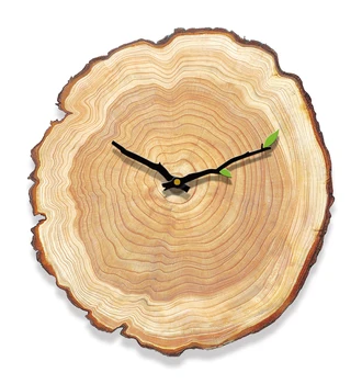 

12/16 inch Wood Grain Wall Clock Modern Design Wooden Rings Mute Clocks for Bedroom Wall Watch Home Decor Silent Clocks
