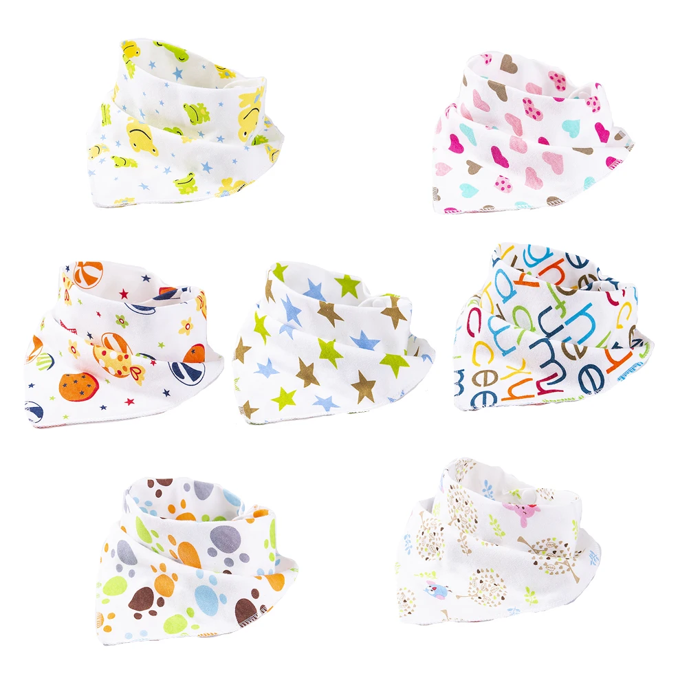 

1PC Cute Comfortable Cotton Breathable Soft Printed Dog Neckerchief Dog Triangular Bandage Saliva Towel Random Color