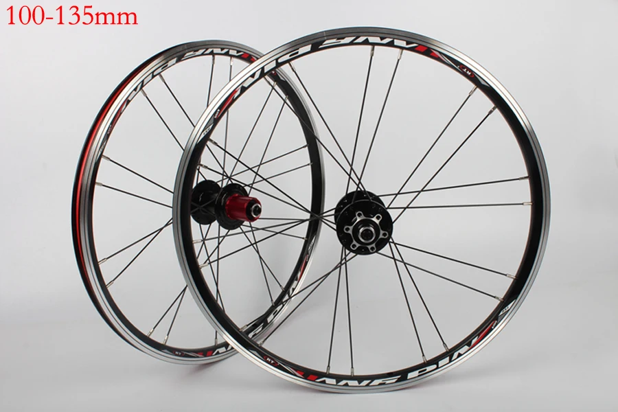 Cheap 2017 New 20 Inch Bicycle  406 V Brake Wheels Ultra Light Aluminum Alloy Bike 451 Disc brak Wheels Folding Bicycle Wheel Parts 13