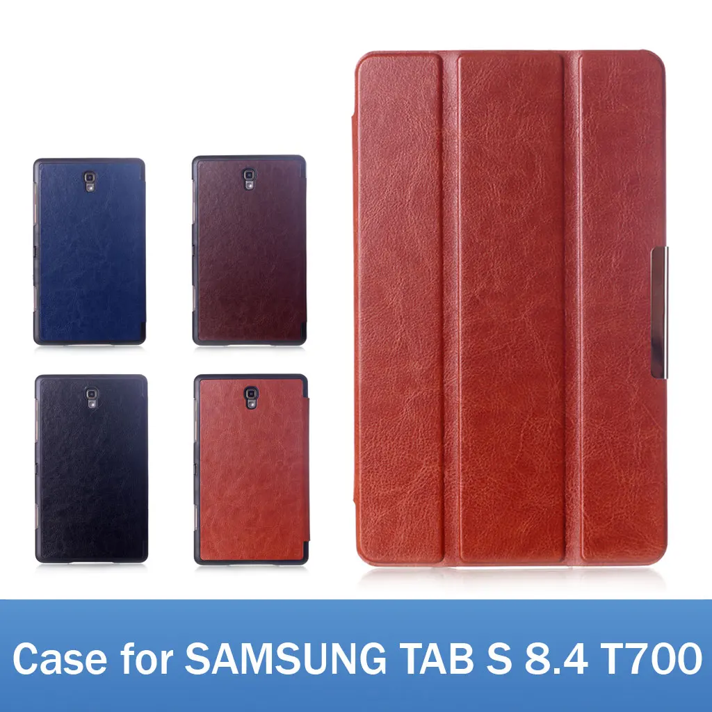 Flip Leather Case For Samsung Galaxy Tab S 8.4 Luxury Business Card Crazy Horse Pattern Stand | Компьютеры и офис