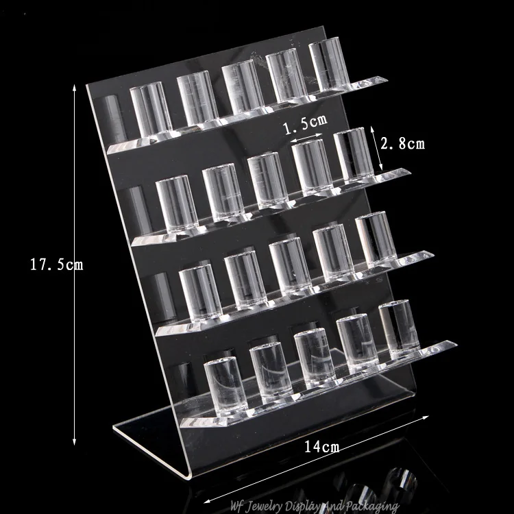 Акриловые высокое качество 4-Слои кольцо Дисплей подставка 20-держатели колец кольцо органайзер для украшений Дисплей стеллаж для выставки товаров полка для колец кронштейн