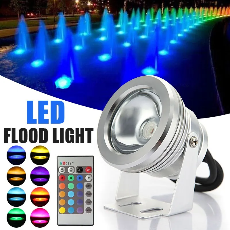 

Smuxi 10W LED Floodlight Underwater RGB Led Light Waterproof IP68 Outdoor Lighting Fountain Focos LED Piscina Lamp Light