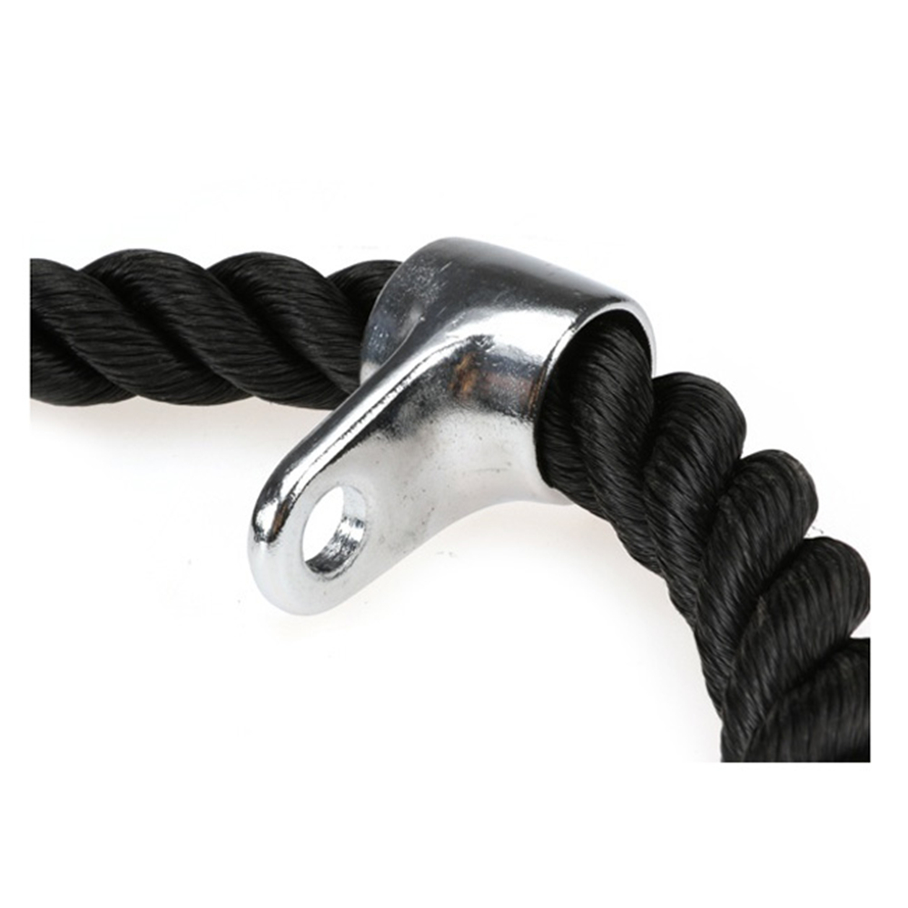 Biceps Drawstring Triceps Drawstring Commercial Gym Equipment Tricep Adjustable Nylon Rope Push Pull Down Black For Bodybuilding