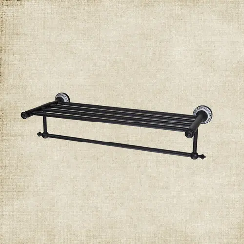 Yanksmart Phòng Tắm Dầu Cọ Xát Đen Bronze B5140 khăn giữ giá Kệ với Robe quần áo Hooks Robe Hook Rack Khăn