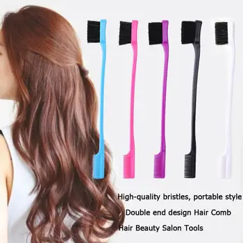 

1/3pcs Double Sided Hair Edge Brushes Comb Hair Styling Hairdressing Salon Hair Comb Brushes Random Color high quality