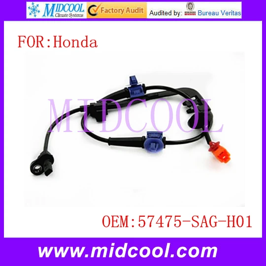 

New Auto ABS Sensor Wheel Speed Sensor use OE No. 57475-SAG-H01 / 57475SAGH01