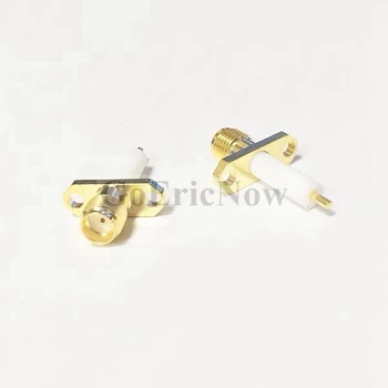 

100 pcs RF Coaxial SMA Female rhombus with 2 hole flange 12mm long insulator connector adapter