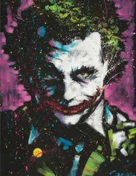 

Free Shipping Custom Poster Nice Bedroom Decor Fashion Wall Sticker WellDesign BatMan The Dark Knight Joker RisesWallpaper#0068#