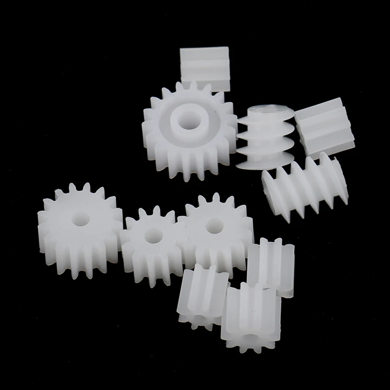11 Pieces/set White Plastic Assorted Gears Worm Kits for DIY Robot RC Car Toys Model Accessories