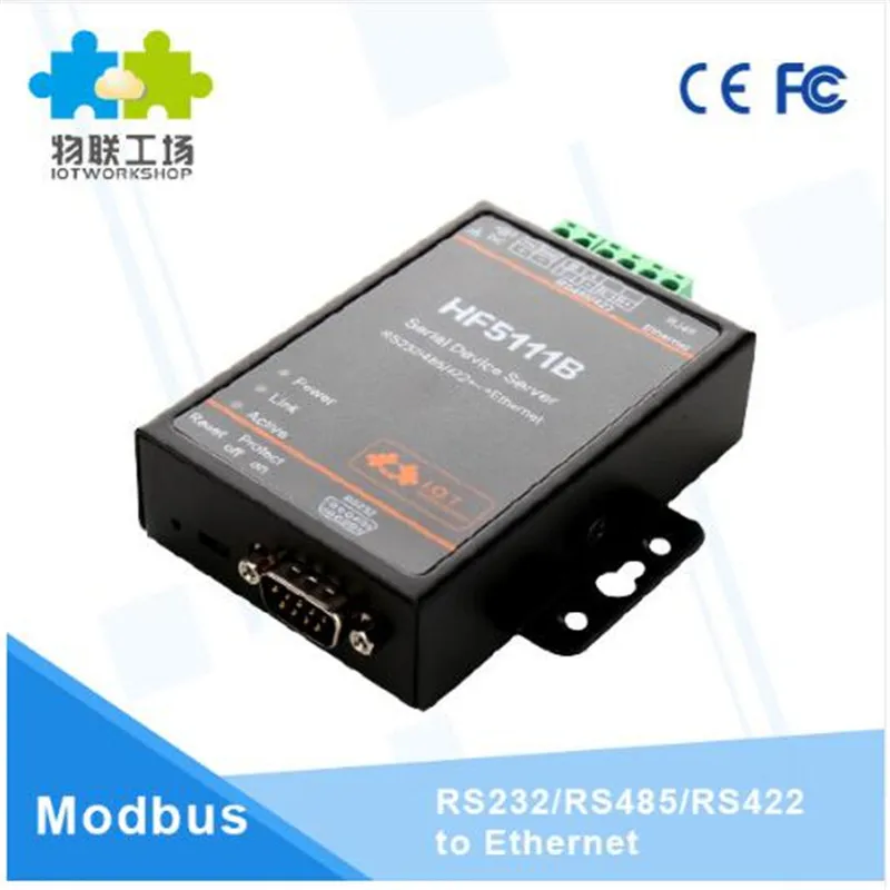 

Официальный модуль Wi-Fi 5111B RJ45 RS232/485/422 Serial To Ethernet Free RTOS Serial 1 Port Server Converter Device Industrial