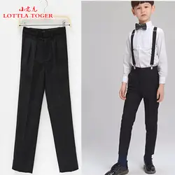 Брюки для мальчиков среднего возраста детский брючный костюм строгие брюки для мальчиков длинные брюки для школьных выступлений