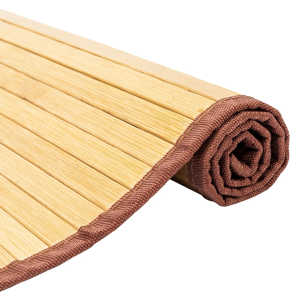 Non-sliding Waterproof Bamboo Kitchen Mat Bath Carpet Floor Entrance Doormat Bedroom Living Room Floor Modern Rug Natural Mat