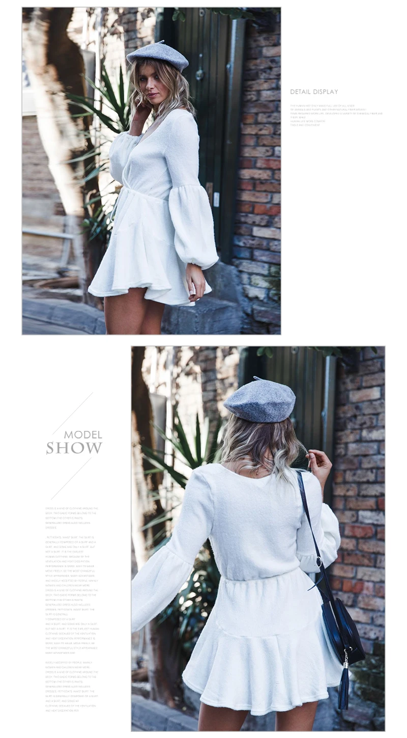 Long Sleeve Women Sexy Dress Winter 2018 V Neck Bandage Sashes Ladies Mini Sweater Dresses Knitted Autumn Short Vestido Party    (17)