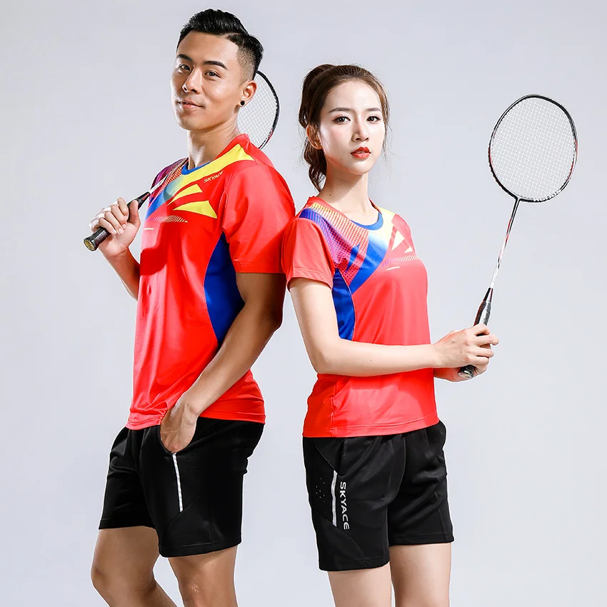 

Free Print New Qucik dry Badminton sports clothes Women/Men, badminton wear sets ,Sports Tennis suit, table tennis clothes 230
