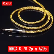 JCALLY 8strands супер прочная леска кабель для наушников MMCX для Shure SE215 SE535 0,75 мм 0,78 мм 2 пинфор Уэстон TFZ W4r Um3x A2DC Ls50 IE80 Im50 Im70