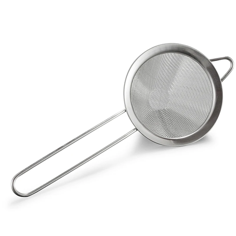 Stainless Steel Fine Mesh Strainer Colander Cocktail Bar Strainers with Long Handle Cocktail Ice Drink Percolator Bar Kitchen Tools  (2)