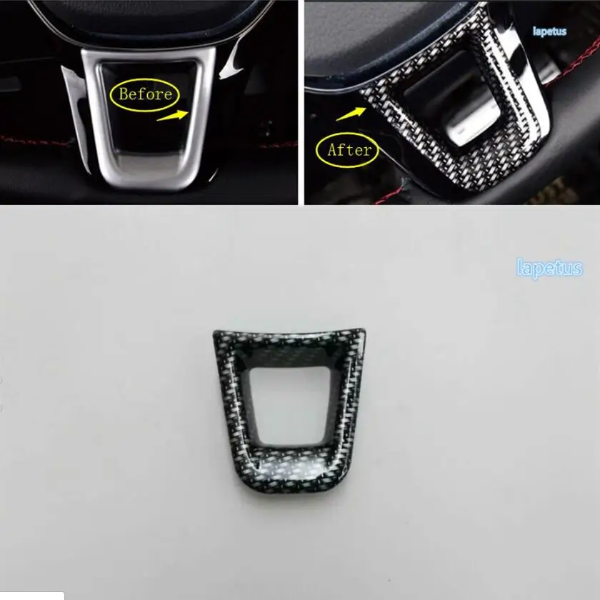 

Lapetus Steering Wheel Decoration Frame Cover Trim 1 Piece Fit For Volkswagen T-Roc T Roc 2018 2019 Matte / Carbon Fiber Look
