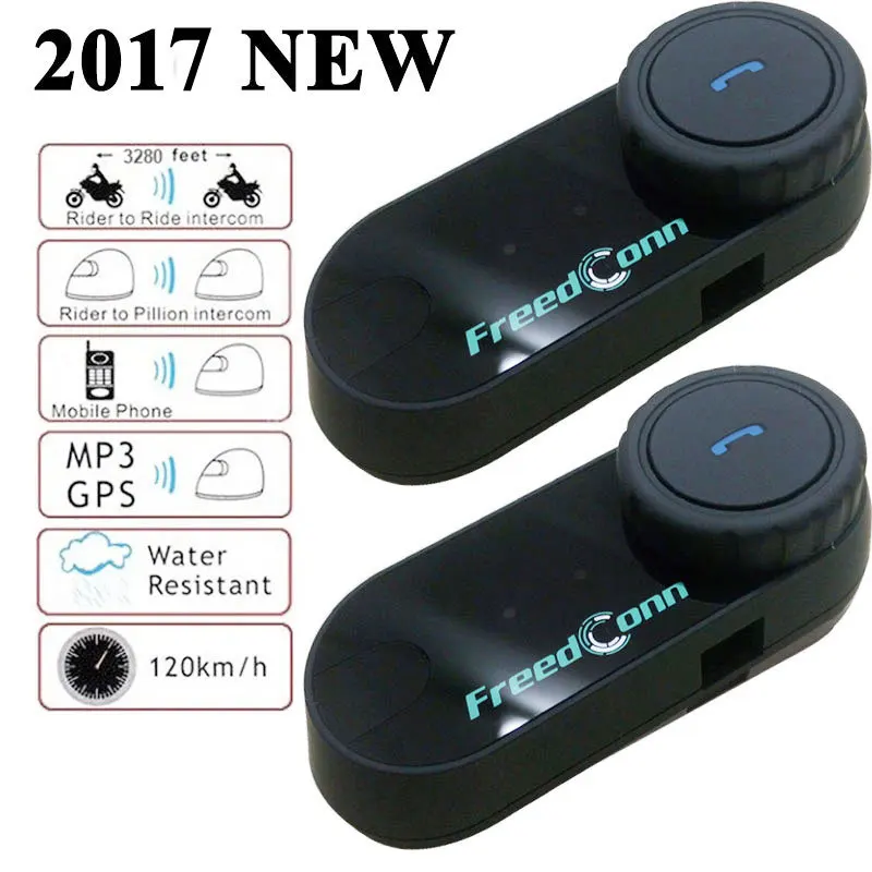 

New 2P Motorcycle Helmet Intercom BT Interphone Intercomunicador Bluetooth Para motocicleta Headset walkie Talkie With FM Radio