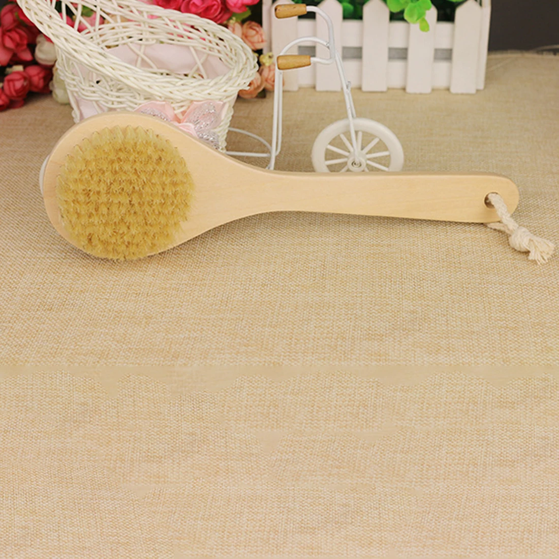 Buy High Quality Bath Brush Wood Handle Natural
