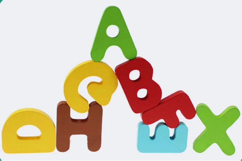 Английский карточки Развивающие деревянные головоломки игрушки детей раннего обучения буквы алфавита карты деревянная игра-головоломка