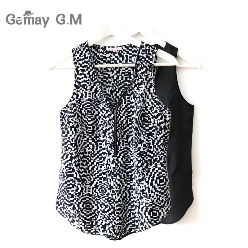 Fashion Chiffon Summer Women Vests Blouses New Womans Tank Tops Female Off Shoulder V-Neck Blusas Shirts Plus Size Clothes 2