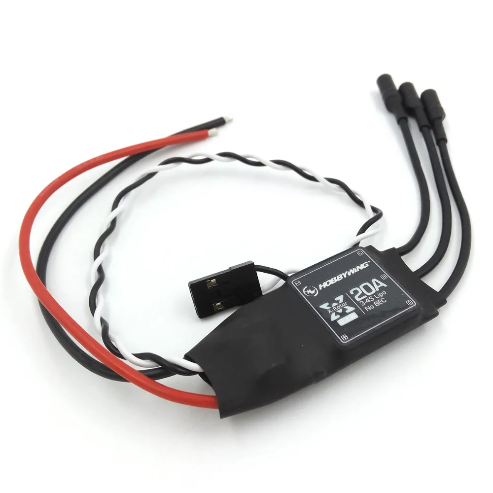 

Hobbywing XRotor 20A 3-4S Brushless ESC Speed Controller for RC 330-450 Multicopters Quadcopter long cabel version 4Pcs