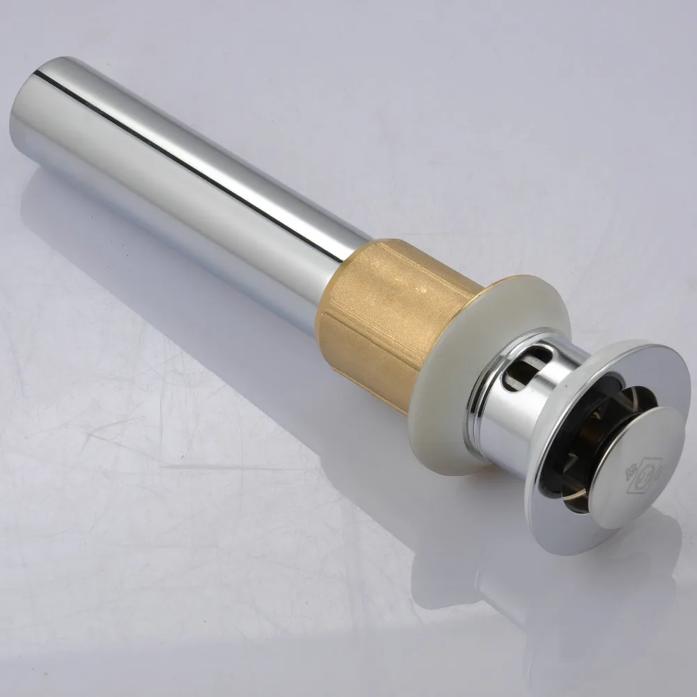Free shipping solid brass basin sink drain price with polished chrome