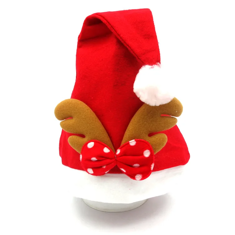 3 шт./партия, креативная шапка Санта Клауса, красные рождественские шапки лося для взрослых и детей, Рождественский Декор, новогодние подарки, набор для домашней вечеринки