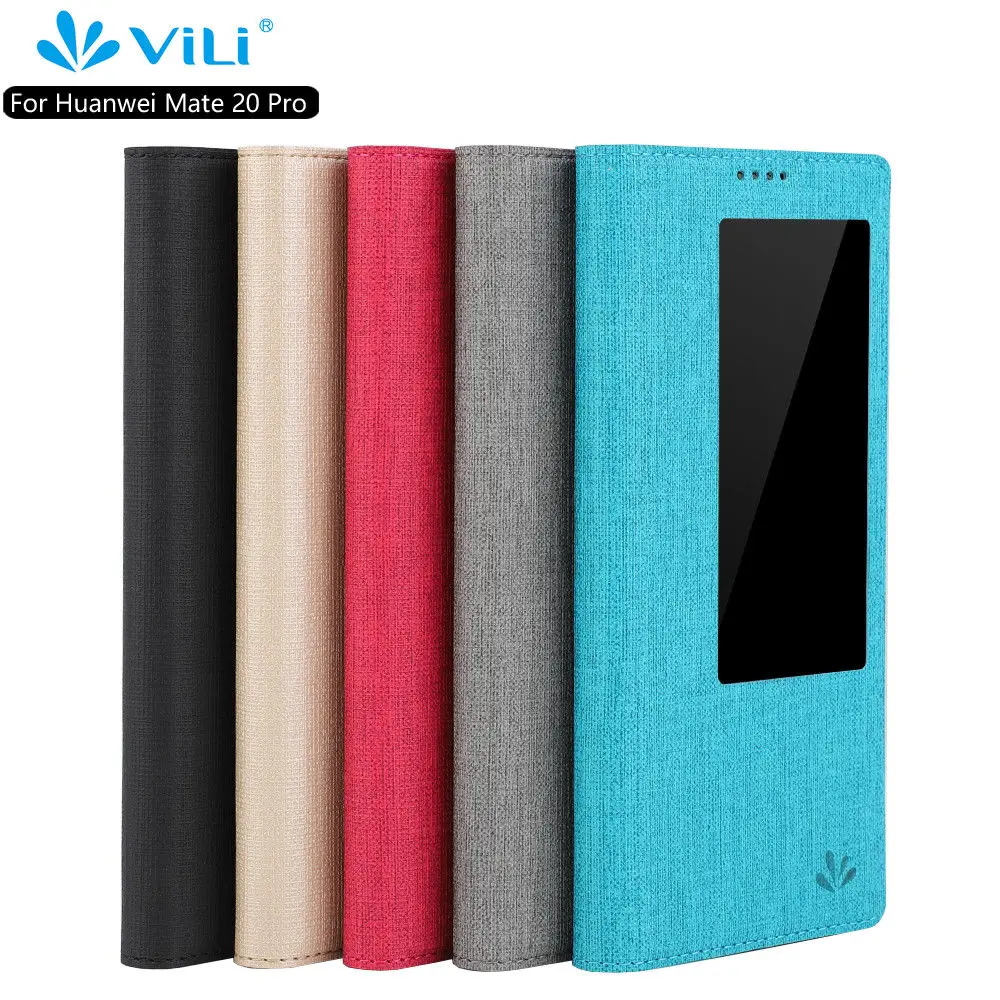 

Flip Leather Smart View Window Magnetic cloth art Stand Cover Case For Huawei Mate 20 Pro /20 X/Mate 20