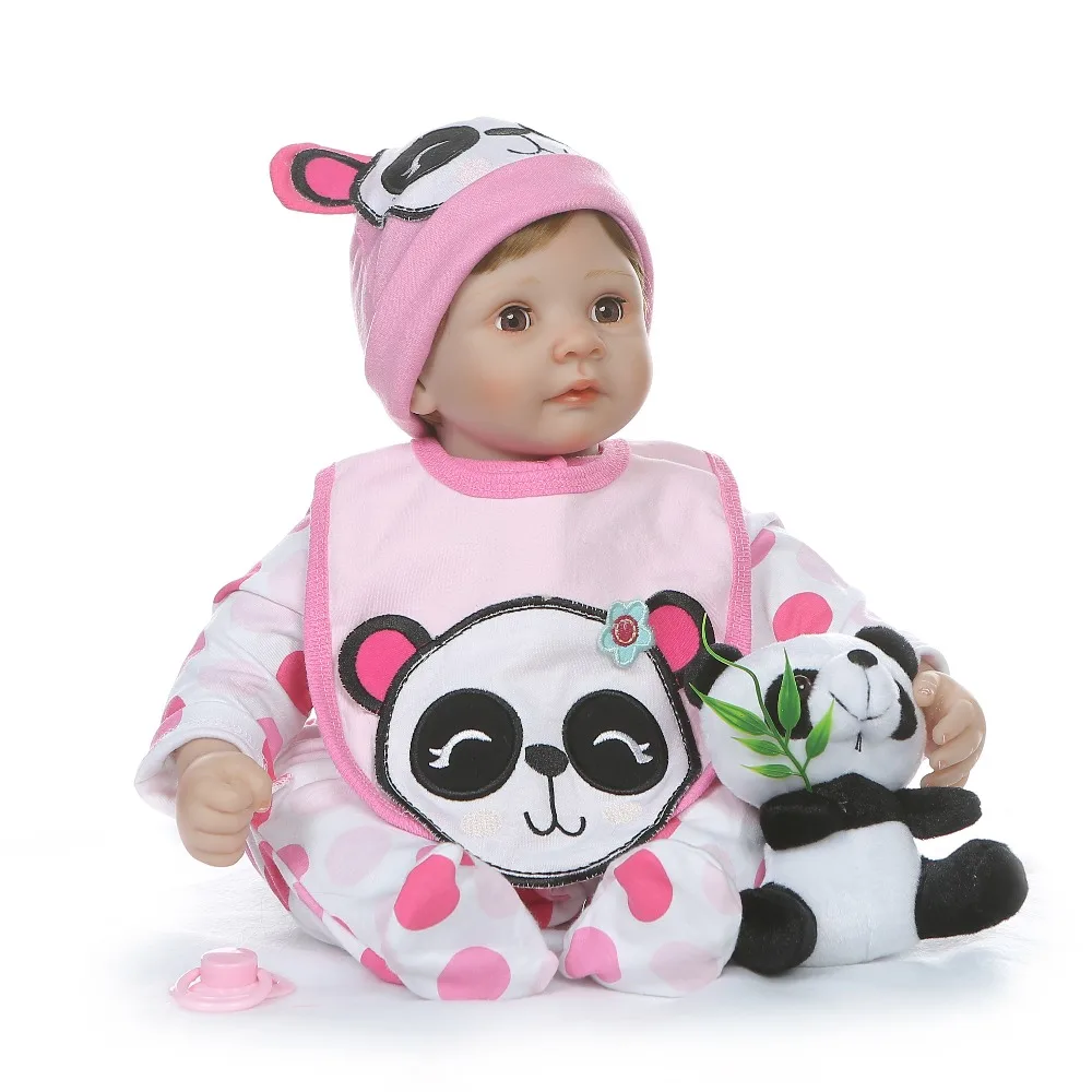 NPK 55 см мягкое набивное тело 1/4 силиконовых конечностей reborn baby doll eyes blink sweet girl baby подарок на день рождения