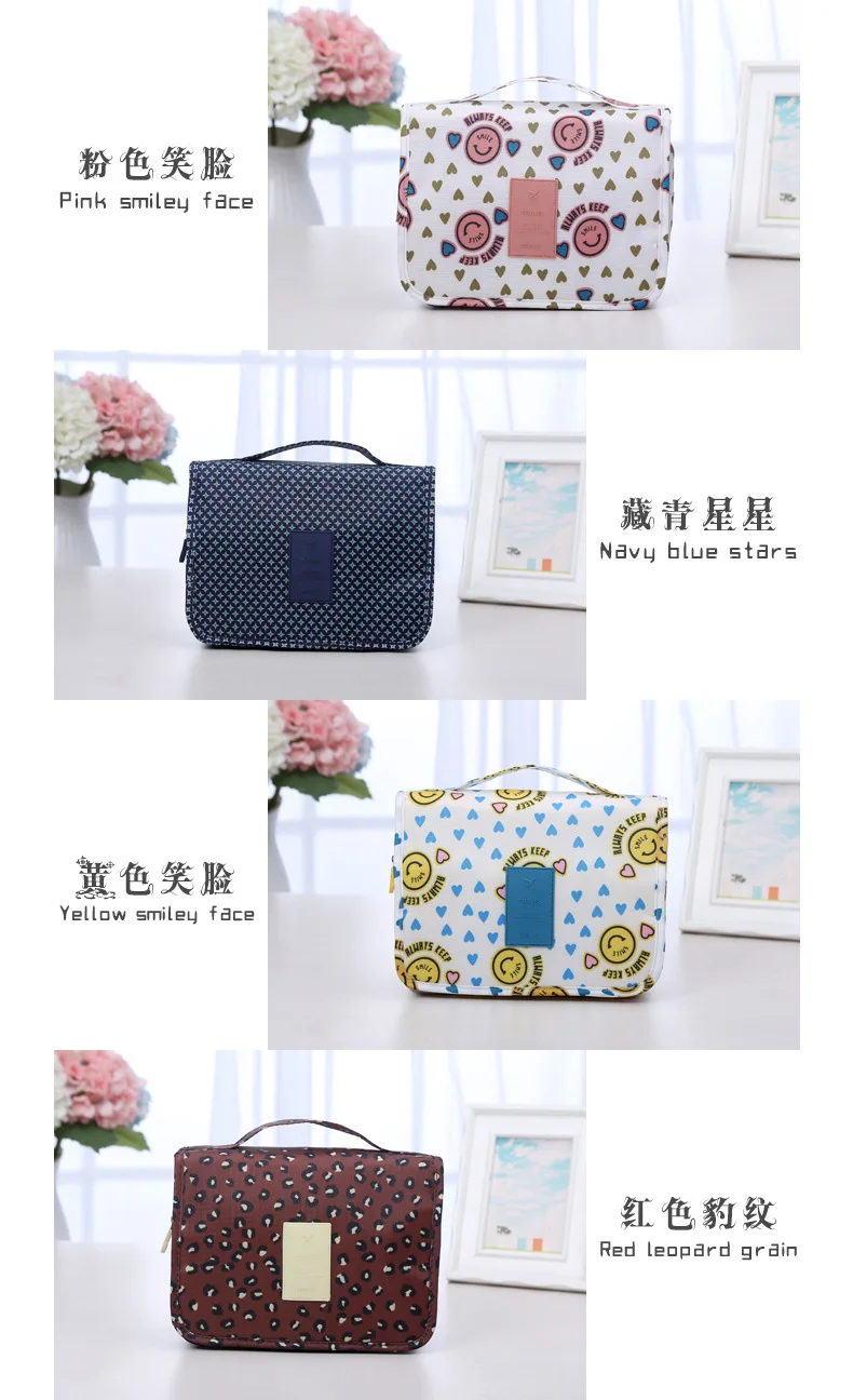 Portable Women Travel Toiletry Bag Organizer Makeup Hanging Wash Kits Storage Cosmetic Bag Cases (6)