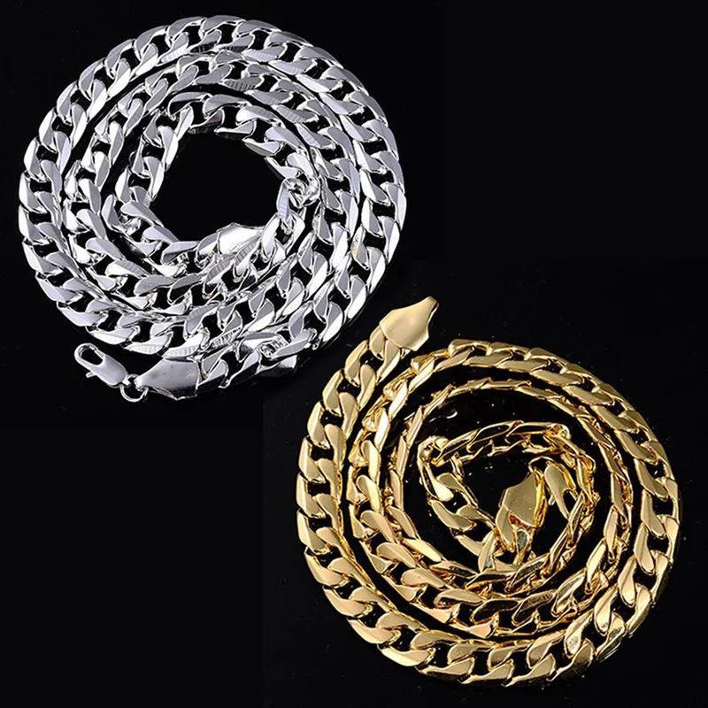 Вечерние мужские плоские NK цепочки и ожерелья в стиле гангста рэп, позолоченные аксессуары на цепочке, подарок на день рождения