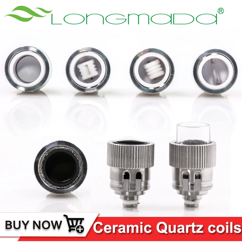 Ceramic Quartz Dry Herb Vaporizer Wax Coil For Longmada 510 Rig Tank Mr