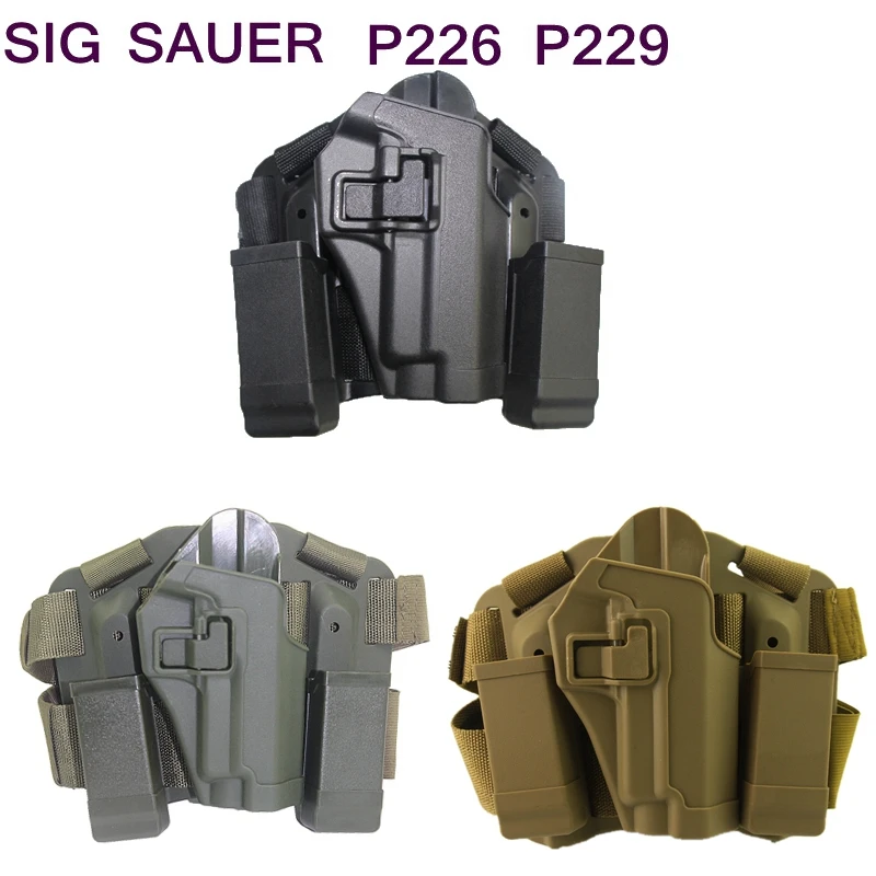 

Sig P226 P229 CQC tactical gear hunting airsoft gun accessories puttee Multi-Mission thigh drop Leg Holster black tan army green