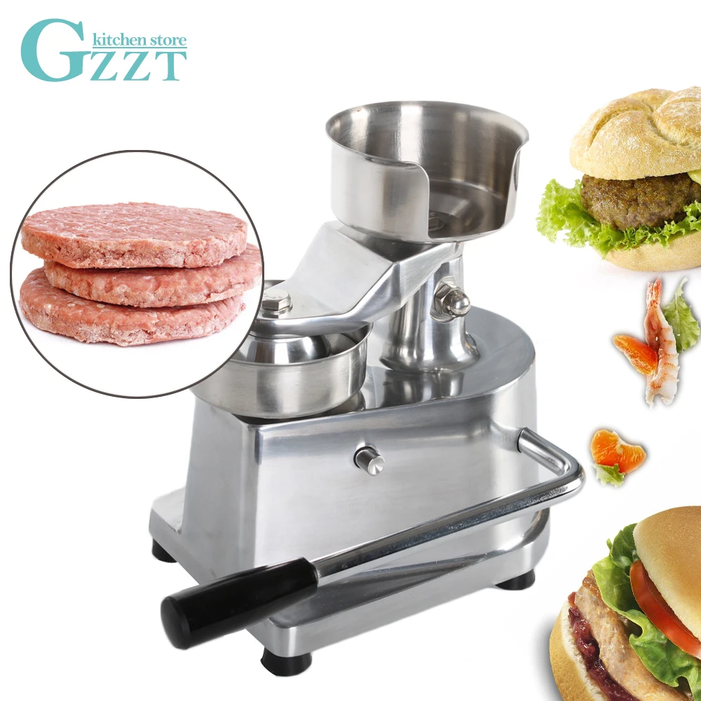 

GZZT Hamburger Patty Maker Stainless Steel Burger Patty Press Maker Set Hamburger 130MM Patty Maker