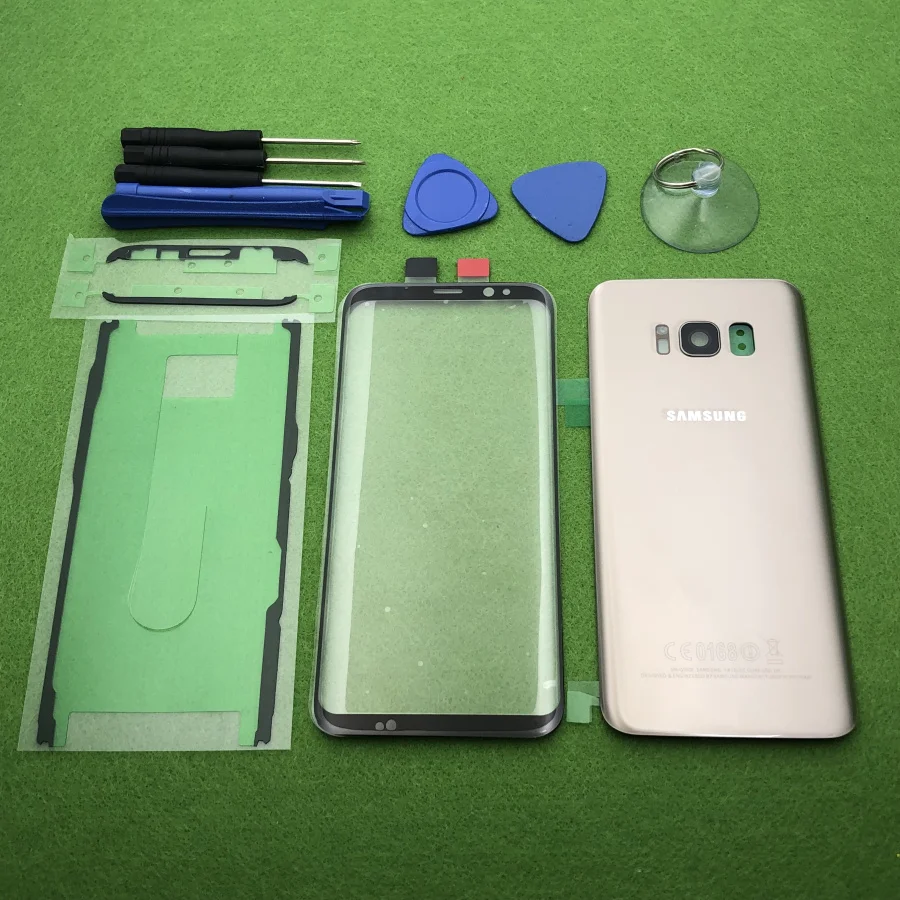 S8 передняя стеклянная линза для Samsung Galaxy S8 g950 SM-G950F S8 Plus G955 G955F S8+ задняя крышка аккумулятора задняя крышка корпуса+ инструмент