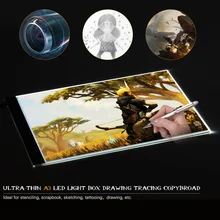 2018 Portable A3 LED Light Box Drawing Tracing Tracer Copy Board Table Pad Panel Memory Brightness Control for drawer learner