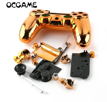 

OCGAME Chrome Full Housing Shell Case with Button Kit for PS4 Wireless Controller Replacement Parts