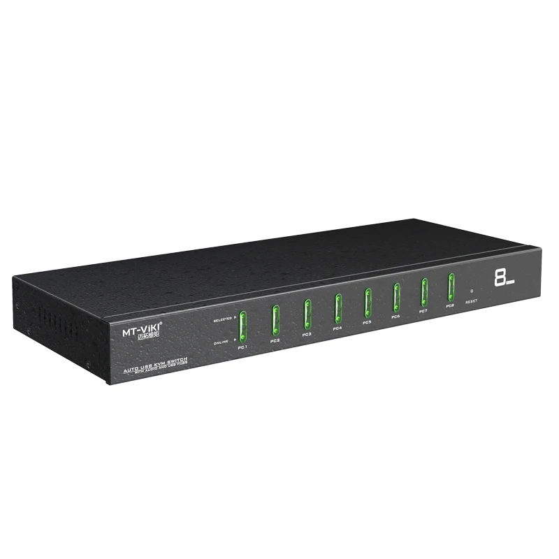 MT-VIKI 8 Port USB KVM Switch with Audio Stero with USB HUB control 8 computers with KVM cable 8 in 1 out MT-0801VK MT-VIKI 8 Port USB KVM Switch with Audio Stero with USB HUB control 8 computers with KVM cable 8 in 1 out MT-0801VK