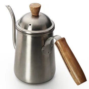 

GUIBOBO Coffee Punch Pot Stainless Steel SUS304 Japanese Wooden Handle 650ml NO0197181118