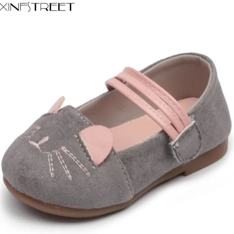 

Xinfstreet Baby Girls Shoes Canvas Cute Cat Toddler Kids Shoes For Girls Infant Children Shoes Size 15-25