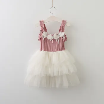 

2018 Summer Girls Puffy Slip Dress Princess Girl Tutu Vest Dresses Girl Boutique Costumes for Wedding Birthday