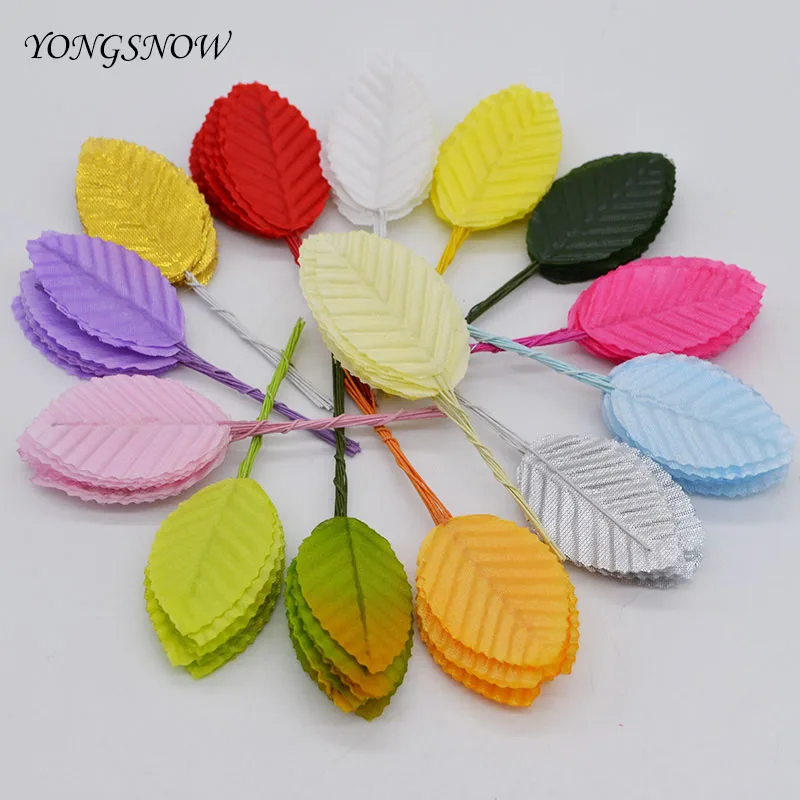 

30pcs/lot Silk Leaf Artificial Flower Flower Green Leaves DIY Handcraft Wreath Baby Shower For Wedding Decoration 8Z