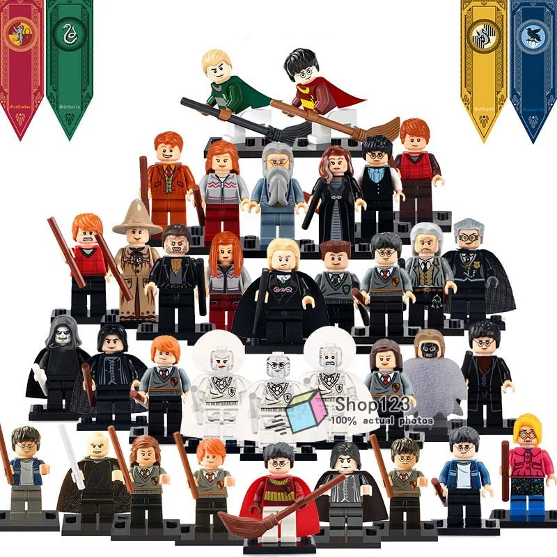 

LEGOED Harry Potterli Building Blocks Single Ron Professor Flitwick Crystal Hogwartsed School Of Witchcraft And Wizardry Toys