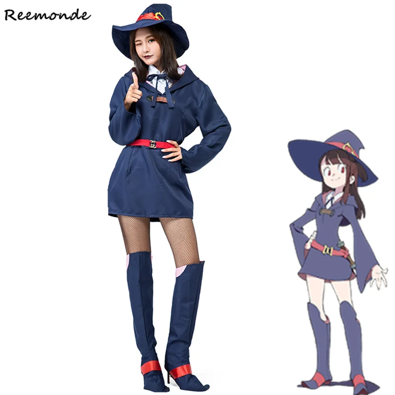 

Anime Little Witch Academy KagariAtsuko Cosplay Costumes Akko Kagari Dresses Hat School Uniform For Women Girls Full Set Clothes