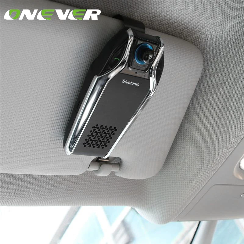 

Onever Car Sun Visor Speaker Modulator Car MP3 Player Hands-Free Bluetooth Stereo Audio Receiver Adapter USB