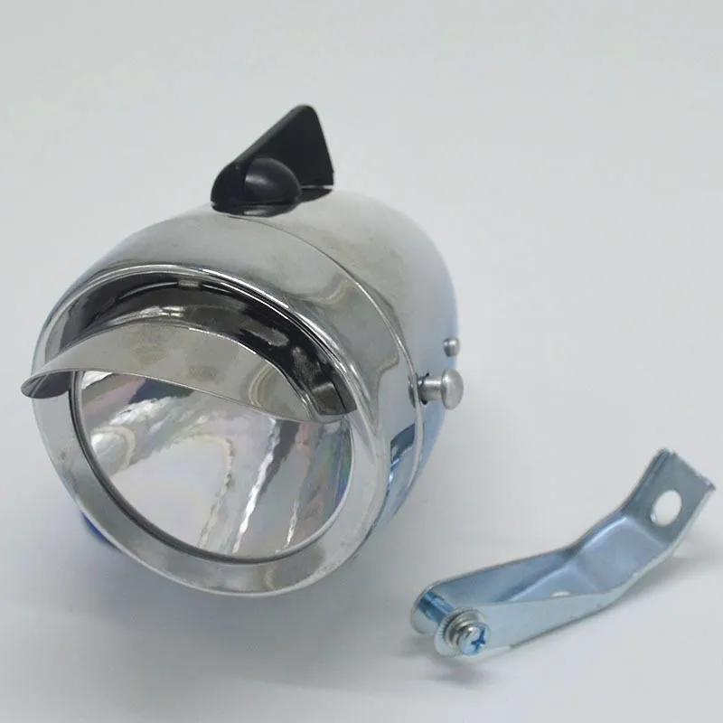 Светодиодный светильник в стиле ретро для велосипеда, велосипеда, переднего фонаря, винтажный головной светильник, светильник-вспышка, светильник для велосипеда, ретро светильник - Цвет: silver LED light