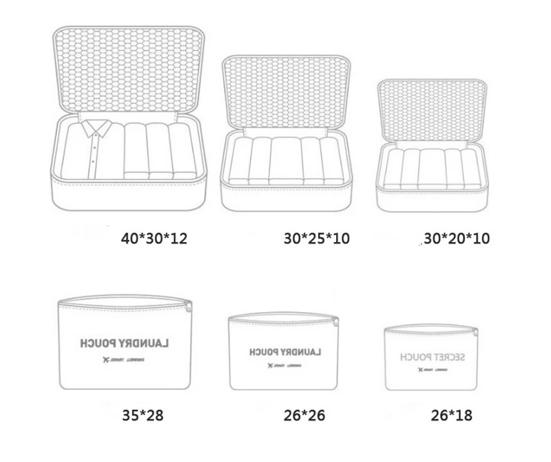 Дорожная сумка для хранения набор из 6 стирка несессер упаковка Органайзеры для одежды отделка посылка чемодан Организатор