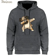 Dabbing Мопс толстовка мужская забавная мультяшная Толстовка Мужская s толстовка с капюшоном новейший хипстер черный серый хип-хоп Харадзюку уличная одежда