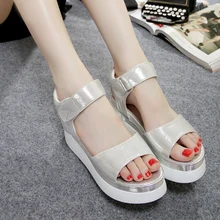 2016 new summer muffin with waterproof simple thick soled casual sandals with comfort shoes all-match students free shipping